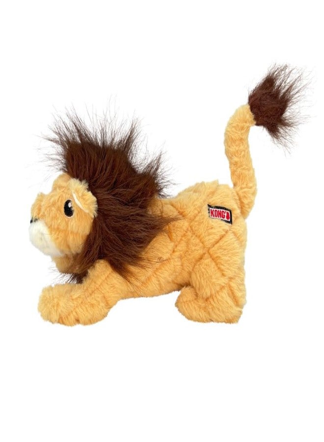 KONG Scampers Wildlife Plush Dog Toy with Low Tone Squeaker (Lion) - Image 1